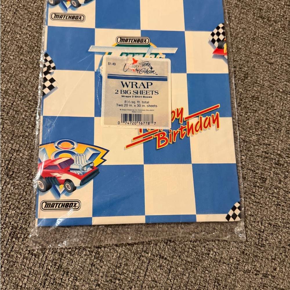 Vintage Matchbox Gift Wrap - New in Package